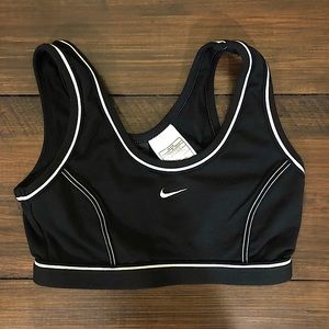 Nike Dri Fit Swoosh Black Sports Bra